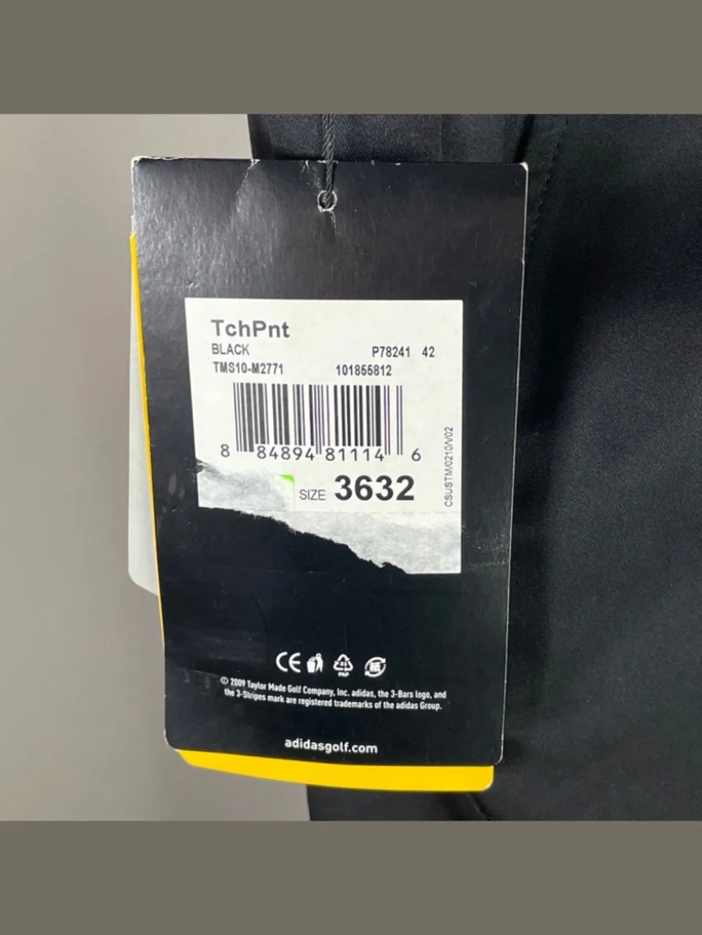 NEW Adidas Pants Mens 36 black straight leg golf tech outdoor sports